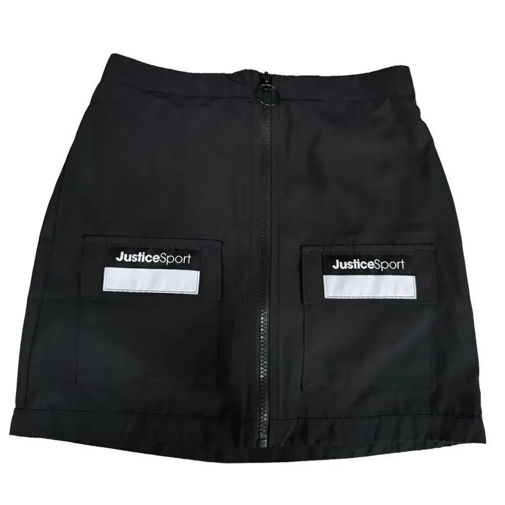 Justice Girls Black Skirt Built In Shorts Pull On size 10 NWOT
